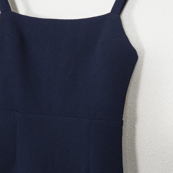Lulus Bodycon Dress Square Neck Navy Size Small Minimalist Renaissance - Picture 5 of 8